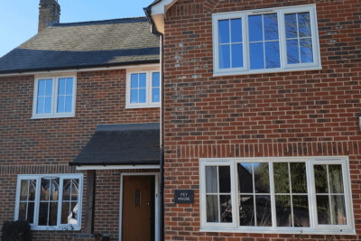 white upvc casement windows