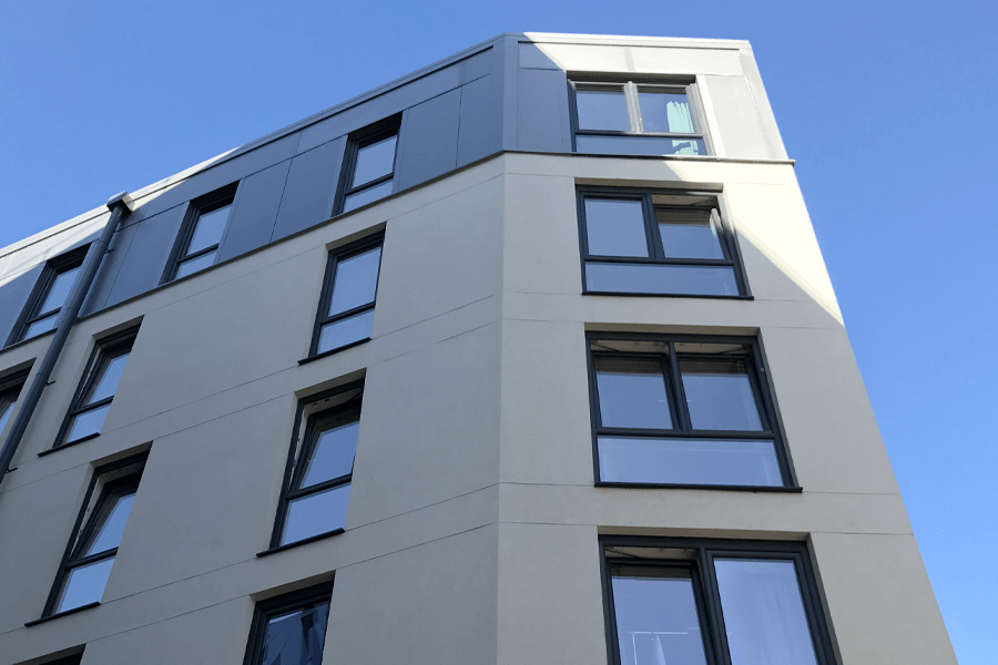 black upvc tilt and turn window