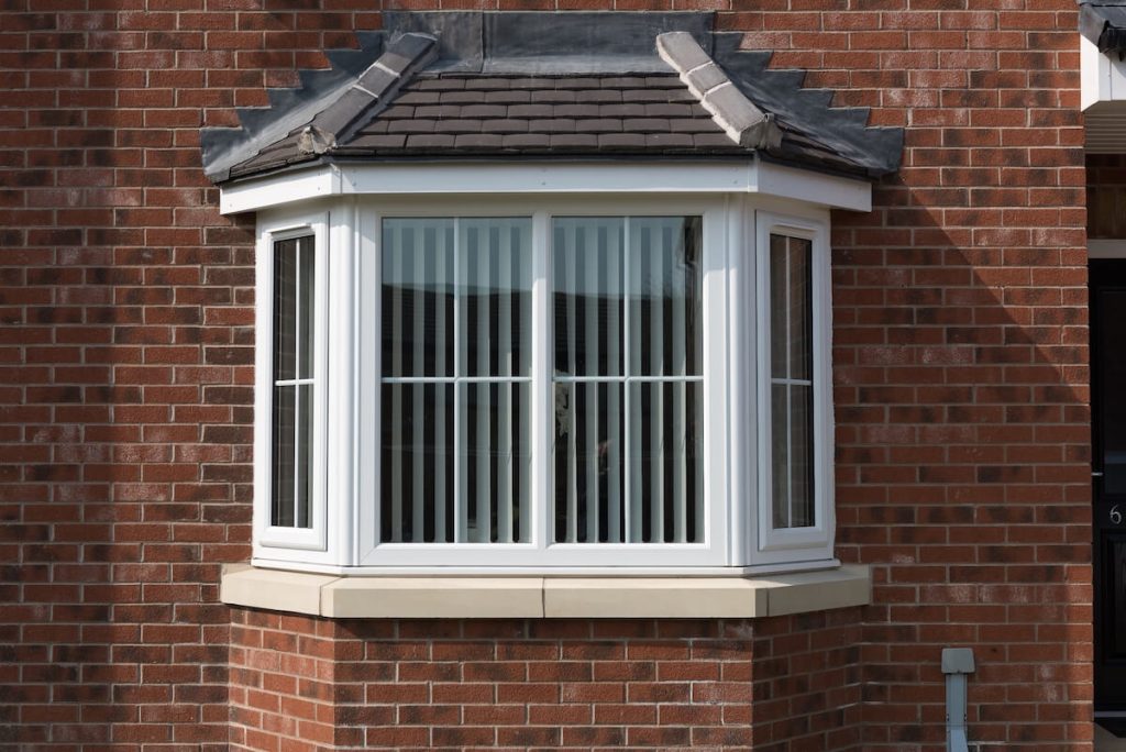 white upvc bay windows