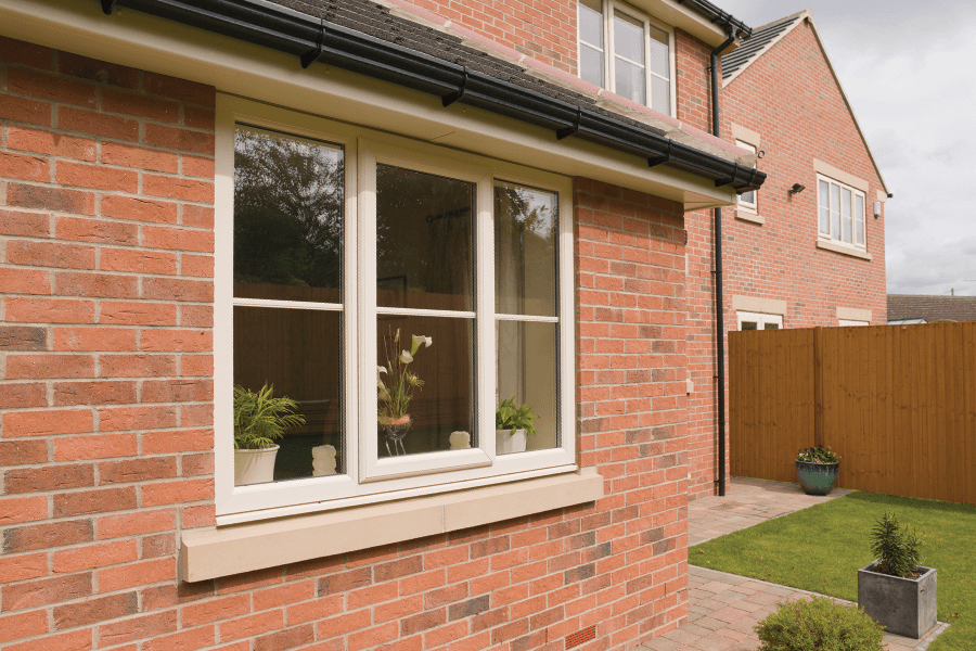 cream upvc casement windows