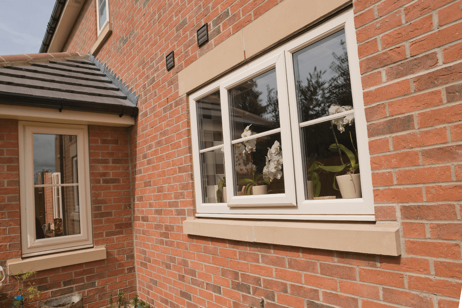 cream upvc casement windows