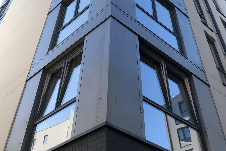 black upvc tilt and turn window