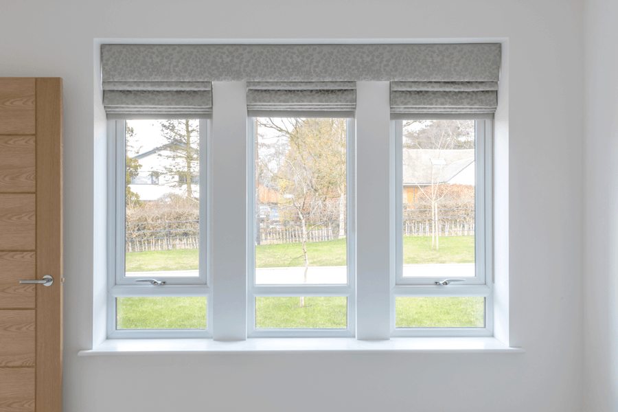 interior view of white upvc flush sash windows