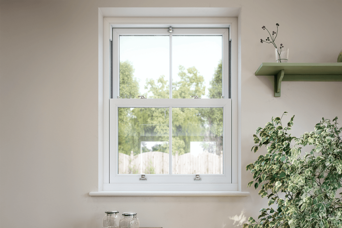 white sliding sash windows