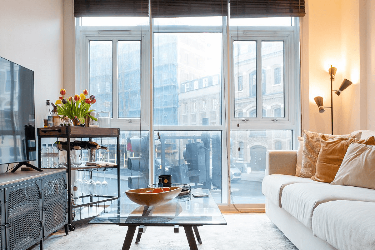 secondary glazing in living room