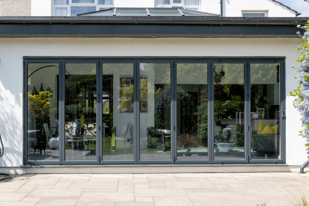 grey aluminium bifold doors