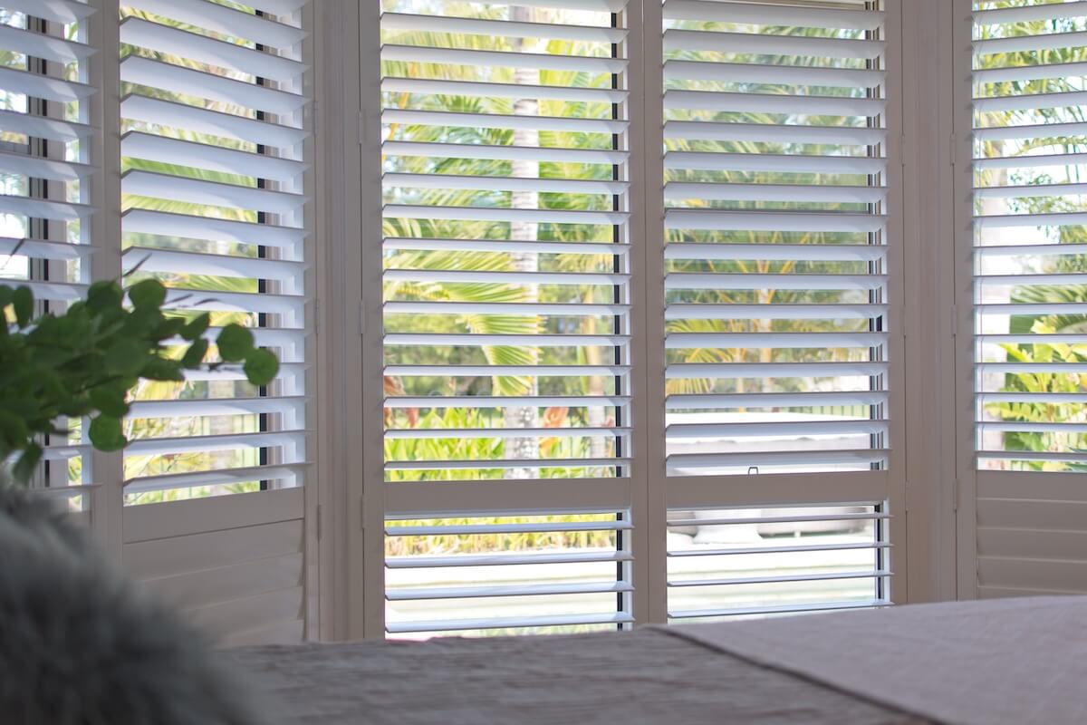 window shutters in bedroom