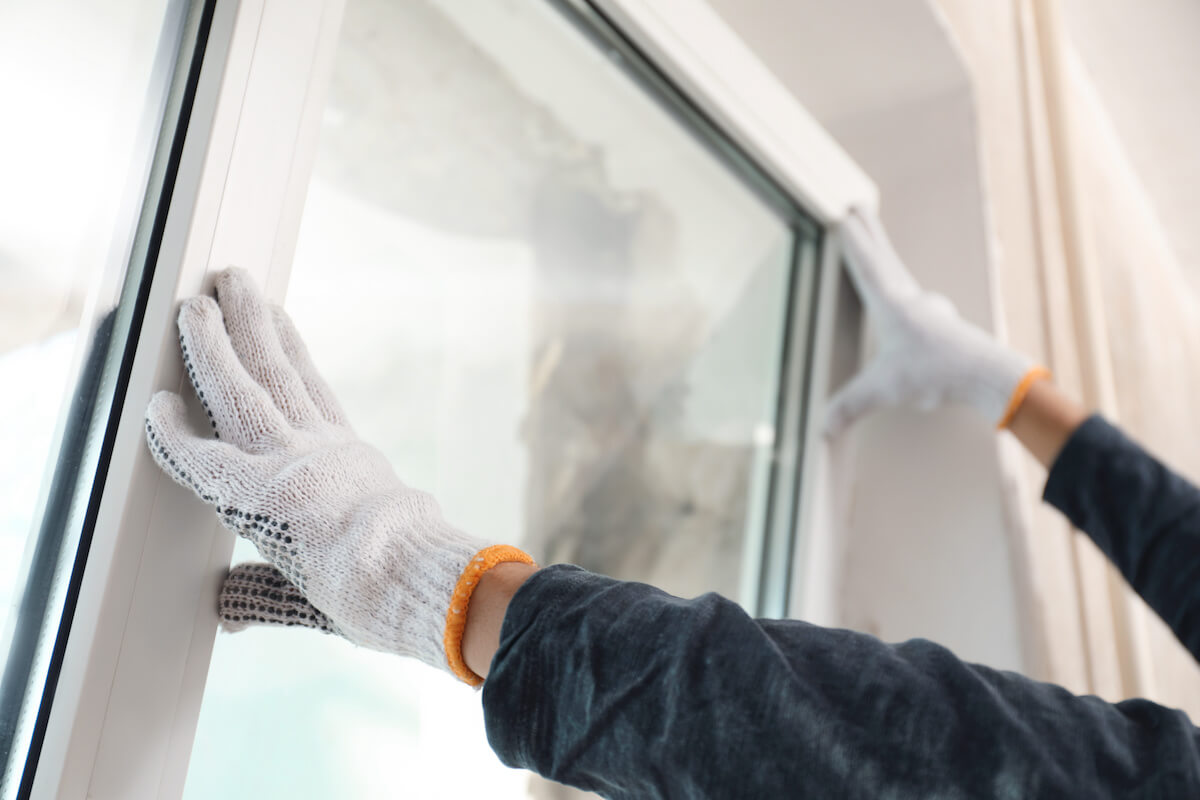 window being installed