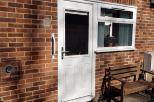 white composite door