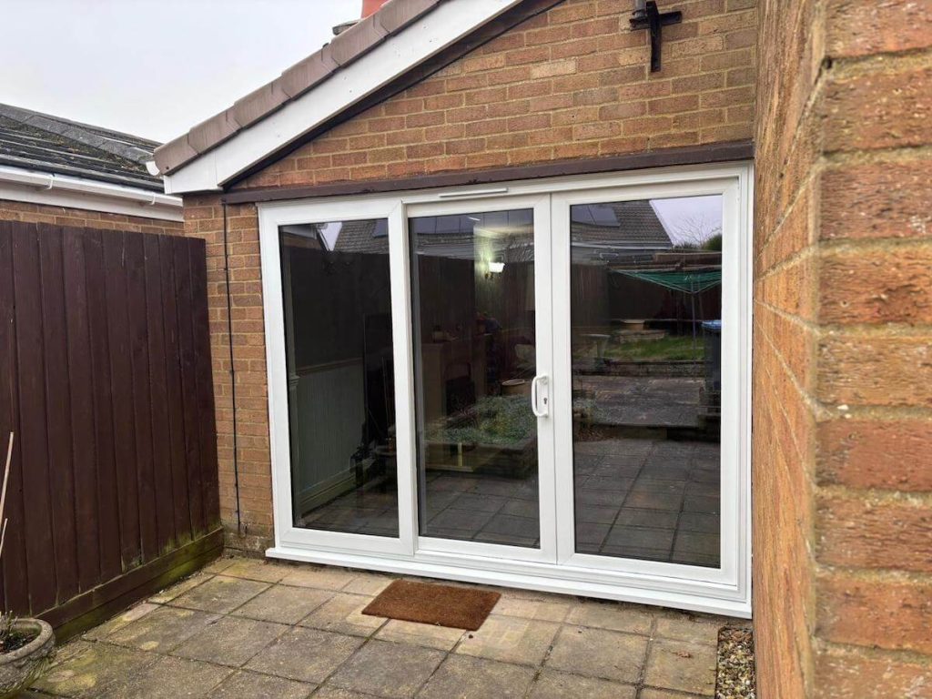white upvc sliding patio doors