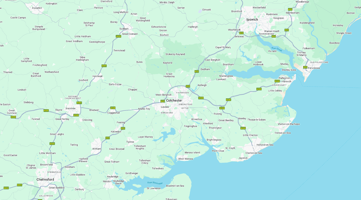 Map showing areas served by Energy Efficient Homes