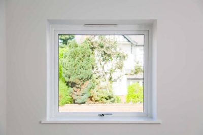 interior view of white window